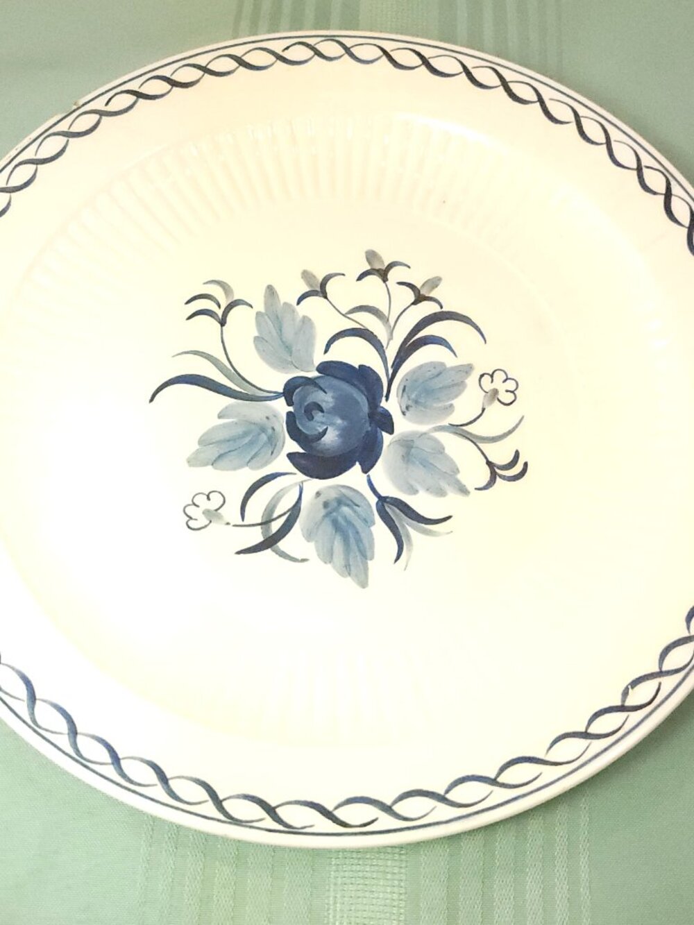 Vintage Adams England "Baltic" Ironstone Plate 10"Hand Painted 70s English with